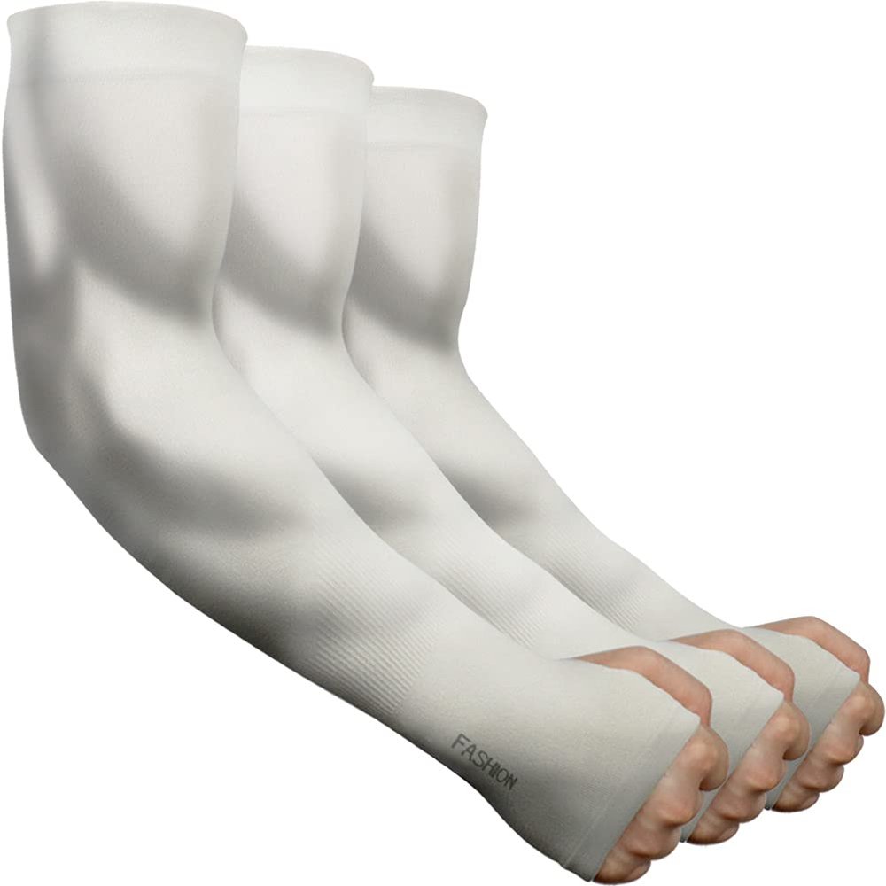 beister 3 Pairs Sun UV Protection Cooling Arm Cover Sleeves for Women Men