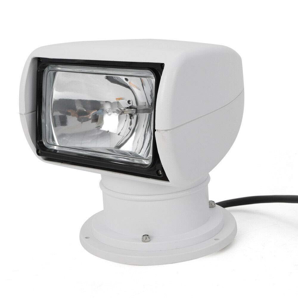 DONSU Boat Spotlights, 100W Remote Control Spotlights for Boat Truck, Boat Search Lights Marine Boat Search Lights Marine 360 Rotate Halogen Searchlight Spotlight Searchlight 12V