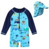 HUAANIUE Baby/Toddler Boy One-Piece Swimsuit UPF 50+ Long Sleeve Swimwear view 1