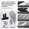 Amy Sport Upgraded Grip Golf Gloves Men Value 2 Pack for Left Right Handed Golfers, Anti Slip All Weather Comfortable Glove with Soft Breathable Fit Sizes S M ML L XL (White-2 Pack, Large, Left) view 2