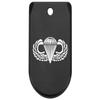 NDZ Performance Magazine Base Plate Finger Extension for Sig P365 & P365 SAS 9MM  Laser Engraved Aluminum, EDC Upgrade, USA Made, Black  Airborne Jump Wings view 1