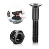 C&Xanadu Skateboard Hardware 8PCS Bolts Set and All-in-One Skate Tools Portable Skateboard T Accessory with Tool L-Type Phillips Head Wrench Screwdriver, Black view 3