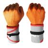 WOD Wear Wrist Wraps for Powerlifting, Strength Training, Bodybuilding, Cross Training, Olympic Weightlifting, Yoga Support - One Size Fits All (Gray/Red Stitch) view 2