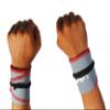 WOD Wear Wrist Wraps for Powerlifting, Strength Training, Bodybuilding, Cross Training, Olympic Weightlifting, Yoga Support - One Size Fits All (Gray/Red Stitch) view 4