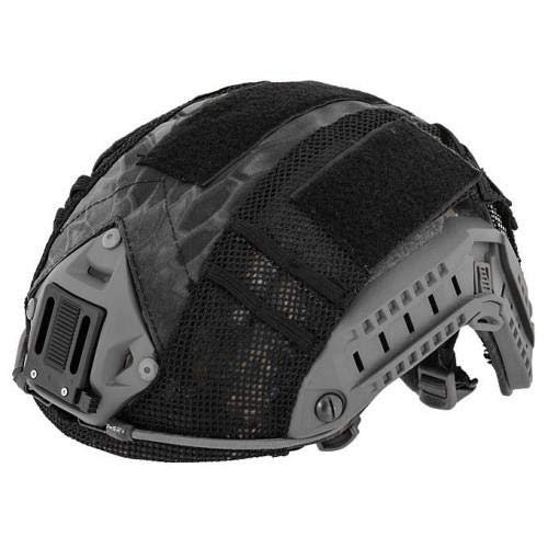 DLP Tactical Helmet Cover  Fits MICH ACH OPS-Core Fast & Similar Helmets  Ripstop Nylon with Hook and Loop Panels for Patches Chemlights Strobes NVG & ARC Rail Compatible (TYP)