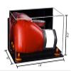 Better Display Cases Acrylic Single or Double Boxing Glove Display Case with Mirror, Wall Mount and Orange Risers (A011-OR) view 2