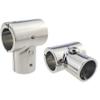 Pair Heavy Duty 316SS Boat Hand Rail Fitting- Polished 90 Degree T/Tee Hinged/Split Fitting 1" Tube view 1