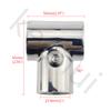 Pair Heavy Duty 316SS Boat Hand Rail Fitting- Polished 90 Degree T/Tee Hinged/Split Fitting 1" Tube view 2