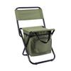 LEADALLWAY Fishing Chair with Cooler Bag Foldable Compact Fishing Stool,Green view 1