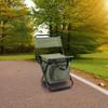 LEADALLWAY Fishing Chair with Cooler Bag Foldable Compact Fishing Stool,Green view 2