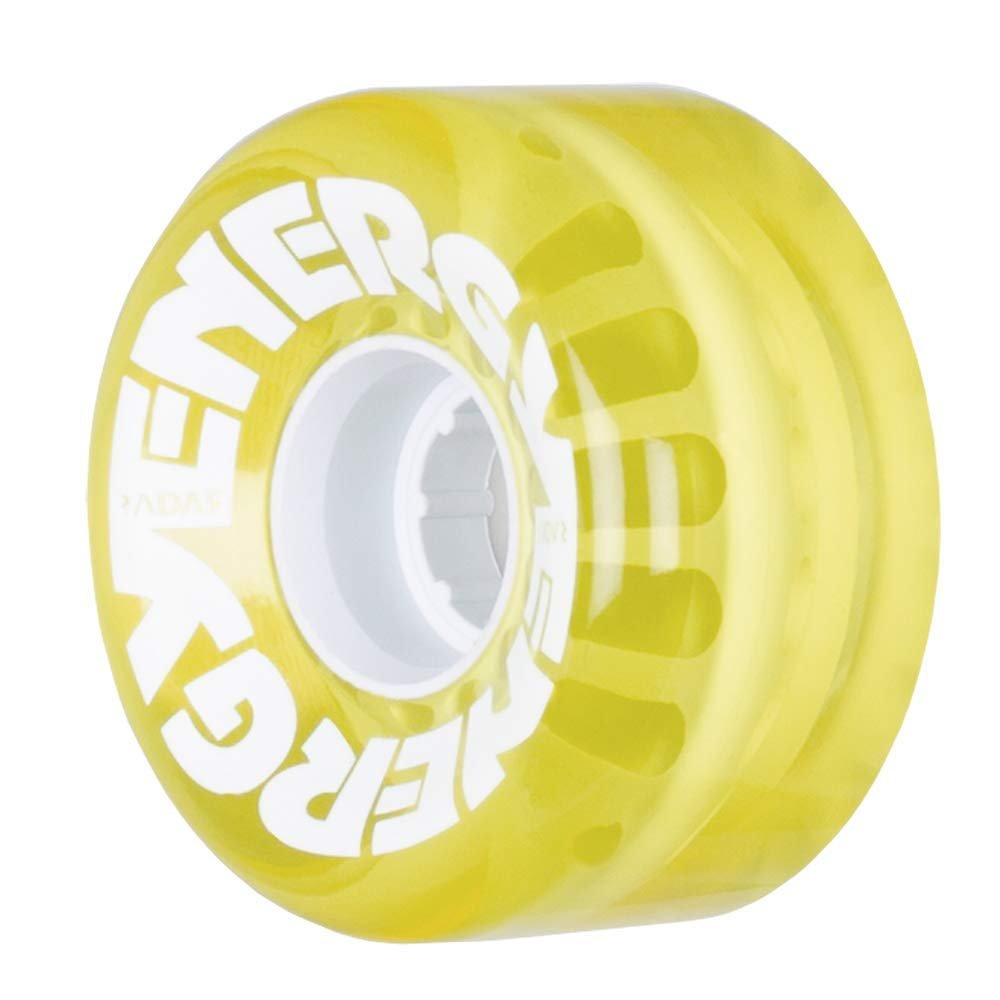 Riedell Energy 62 Wheels - Roller Skate Wheels - 4 Pack of 78A 32mm x 62mm Quad Skate Wheels (Clear Yellow)