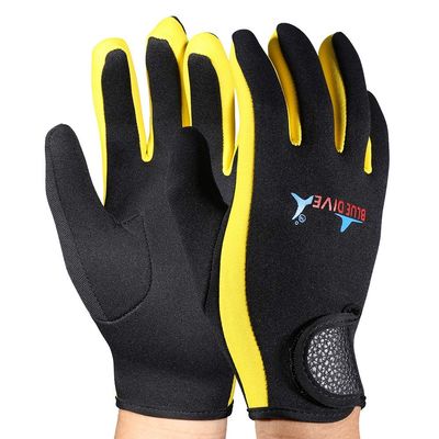 Alomejor Diving Gloves, Non Skid, Flexible, Neoprene Gloves, Five Finger Design for Water Sports, Underwater Activities
