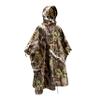 AUSCAMOTEK Woodland Camo Rain Poncho Hooded Waterproof Camouflauge Raincoat for Hunting Hiking Camping Fishing Forest Green Average Size view 1