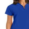 BARCO One Women's Two Pocket Zip V-Neck Perforated Raglan Scrub Top Cobalt 2XL view 3