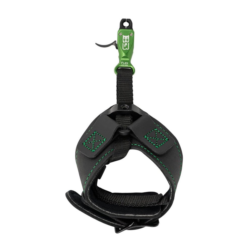 B3 Archery Rival Double-Caliper Aluminum Bow Release Aid with Flex Connector System | Curved Trigger Design & Anodized Jaws | Archery Gear, OD Green