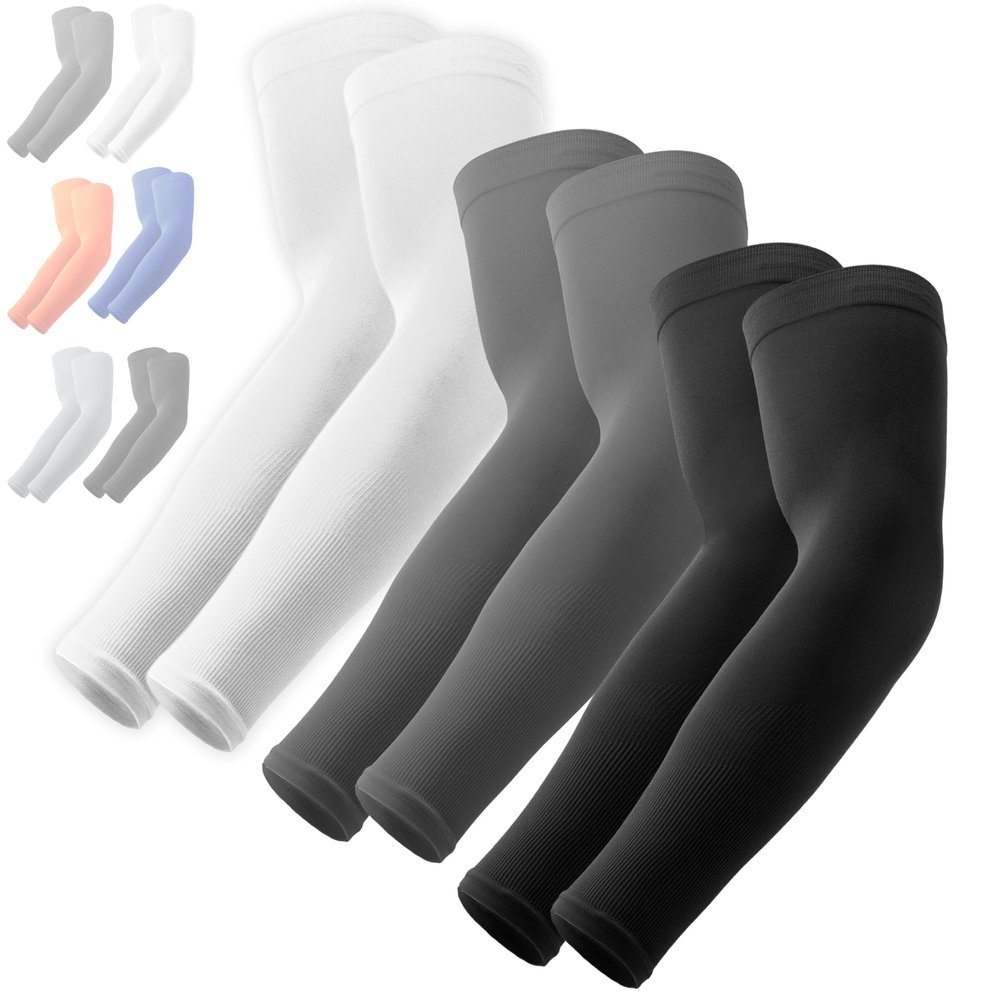 OutdoorEssentials UV Arm Sleeves for Men and Women - Sun Protection Sleeve - Compression Golf Baseball Cooling Tattoo Sleeve