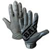 Battle Sports Triple Threat Wide Receiver Football Gloves, Ultra Stick Adult & Youth Gloves - Adult Large, Charcoal view 1
