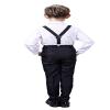 Suits for Boys 4 Piece Slim Fit Outfits Sets Black Kids Formal Dresswear Clothing with Suspender Size 2T view 3