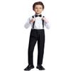 Suits for Boys 4 Piece Slim Fit Outfits Sets Black Kids Formal Dresswear Clothing with Suspender Size 2T view 4
