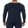 Fruit of the Loom Men's Classic Midweight Waffle Thermal Henley Top, Navy, Medium view 3