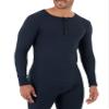 Fruit of the Loom Men's Classic Midweight Waffle Thermal Henley Top, Navy, Medium view 4