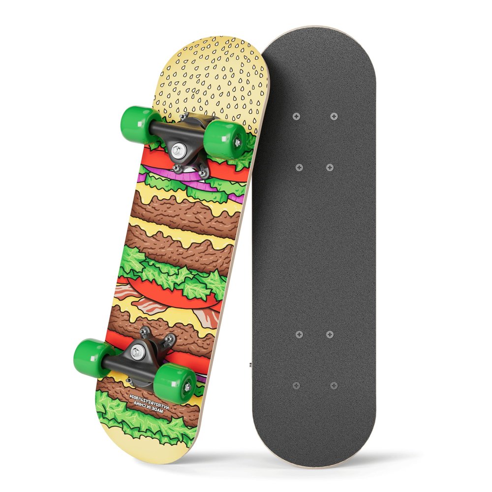 Rude Boyz 17" Micro Complete Skateboard | Maple Wood Deck | ABEC 7 Bearings | Double Kick Concave | Kids Skateboard, Ideal Toddler Cruiser Ages 2-5