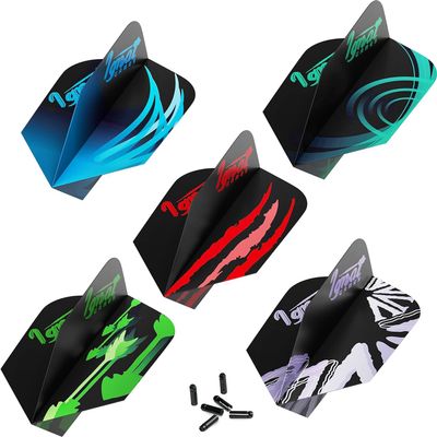 IgnatGames Dart Flights and Accessories  18/30 GlideXPro 130 Micron Flights in Various Shapes and 6 Flight Protectors