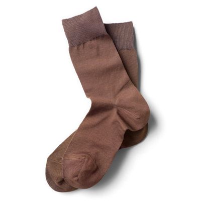 Cotton Dress Socks (Mens, Cognac)