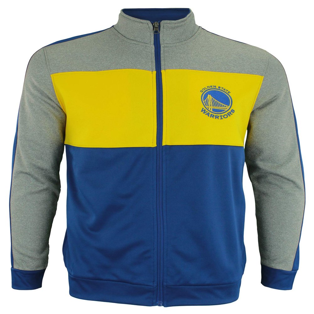 Outerstuff NBA Youth Boys (8-20) Performance Full Zip Stripe Jacket, Golden State Warriors Large (14-16)