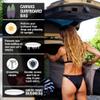 Ho Stevie! Canvas Surfboard Bag Cover - No Melted Wax on Car - Sun/Ding Protection (Black/Gray/Green, 7'6") view 2