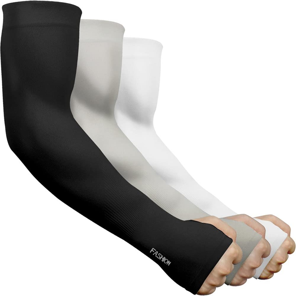 beister 3/6 Pairs UV Cooling Arm Sleeves Sun Protection Unisex for Sports, Cycling, Golf