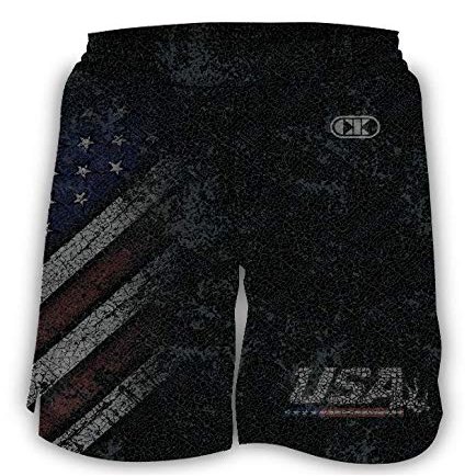Cliff Keen | SBRDUS19 | Limited Edition 'USA Black Flag' Wrestling Board Shorts | NFHS Competition Approved | Elite Wrestler's Choice! (Youth Large)