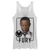 Marvel Fury ID Women's Racerback Tank Top, White Heather, Medium view 1