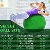Fitvids Anti-Burst Slip Resistant Exercise Ball with Quick Pump  2  27-30in (68-75cm), XL  Green view 2