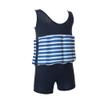 Kid Girls Boys One Piece Swimwear Swimsuit with Adjustable Buoyancy Training Float Suit Life Jacket Swim Vest Summer Swimming Floatation Safety Pool Beach Floating Beachwear Blue 18-24M view 2