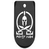 NDZ Performance Magazine Base Plate Finger Extension for Sig P365 & P365 SAS 9MM  Laser Engraved Aluminum, EDC Upgrade, USA Made, Black  Molon Labe Omega Crossed Swords view 1