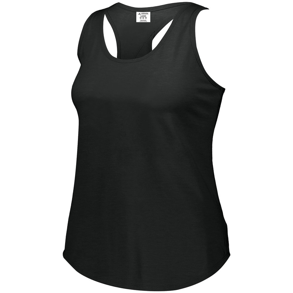 Augusta Sportswear Girls Lux Tri-Blend Tank, Black Heather, L