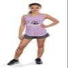 Augusta Sportswear Girls Lux Tri-Blend Tank, Black Heather, L view 2