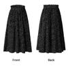 Exlura Womens High Waist Polka Dot Pleated Skirt Midi Swing Skirt with Pockets Black XX-Large view 3
