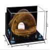 Better Display Cases Acrylic Baseball Catchers Glove Display Case with Mirror, Wall Mount and Blue Risers (A011/V16) view 2