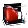 Better Display Cases Acrylic Single or Double Boxing Glove Display Case with Mirror, Wall Mount and Light Blue Risers (A011-BLR) view 2