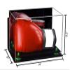 Better Display Cases Acrylic Single or Double Boxing Glove Display Case with Mirror, Wall Mount and Green Risers (A011-GRR) view 2