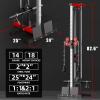 VANSWE Wall Mount Cable Station, 18 Positions Adjustable Dual Pulleys Wall Mounted Cable Machine with Removable Footplate view 2
