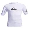 Quiksilver Boys' Legacy Short Sleeve Rashguard, White at, X-Large view 1
