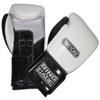Mexican-Style GelTech Training Gloves with Mesh-Palm - Hook&Loop or Lace-up (Black/White Synthetic-Leather Mesh Palm - Lace-up) view 2