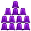 KUUQA 12 Pcs Drawstring Backpack Bags Sport Gym Sack Cinch Bags Bulk for School Traveling and Storage (Purple) view 1