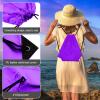 KUUQA 12 Pcs Drawstring Backpack Bags Sport Gym Sack Cinch Bags Bulk for School Traveling and Storage (Purple) view 3