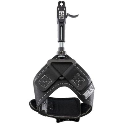 B3 Archery Rival Double-Caliper Aluminum Bow Release Aid with Swivel Connector System | Curved Trigger Design & Anodized Jaws | Archery Gear, Black