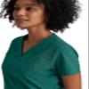 Barco One Racer Classic Fit Scrub Top for Women  Hunter Green, 4-Pocket V-Neck Scrub Shirt w/ 360 Spandex Stretch, Moisture Wicking, Anti-Static and Quick-Shed  3XL, Regular Fit view 3