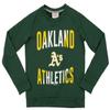 Outerstuff MLB ATHLETICS Boys 4-7 PERFORMANCE FLEECE CREW NECK LS TOP 7-L view 1